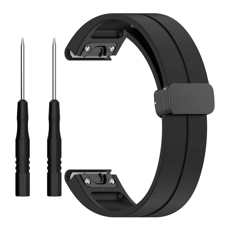 Garmin Fenix 9 Pro - 47mm D-Schnalle Silikonarmband (Schwarz)