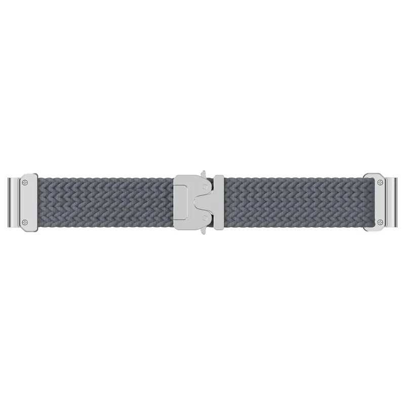Garmin Forerunner 965 Geflochtenes Armband mit P-Schnalle (Dunkelgrau mit Silber)