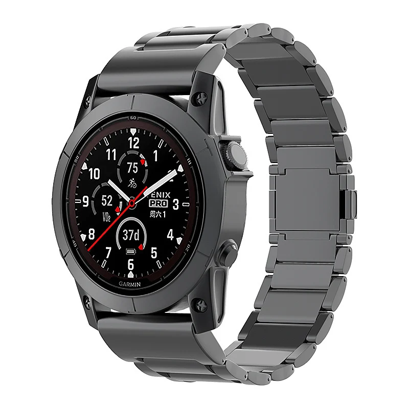 Garmin Fenix 9 Pro - 47mm Magnetisches Titanarmband (Schwarz)