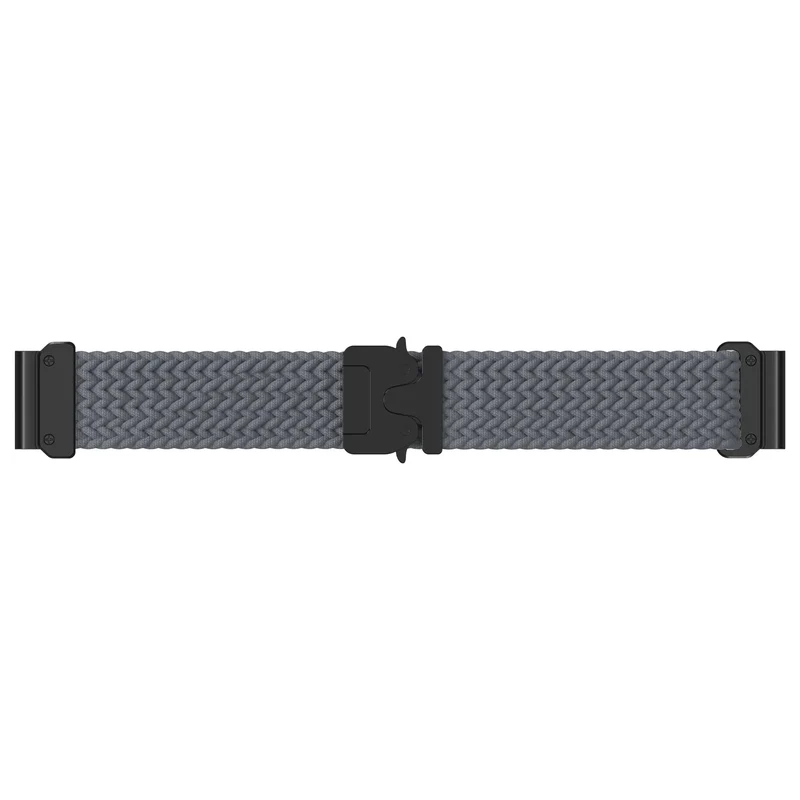 Garmin Forerunner 970 Geflochtenes Armband mit P-Schnalle (Dunkelgrau mit Schwarz)