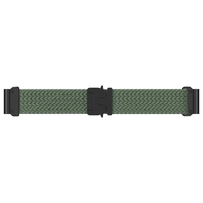 Garmin Forerunner 970 Geflochtenes Armband mit P-Schnalle (Grün mit Schwarz)
