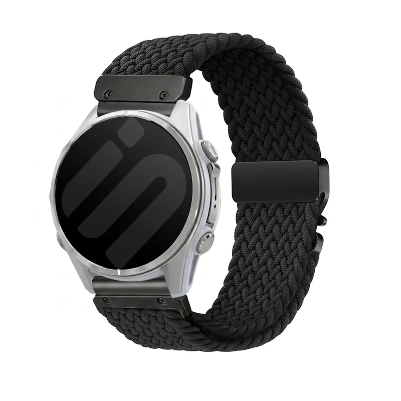 Garmin Instinct Geflochtenes Armband mit P-Schnalle (Schwarz mit Schwarz)