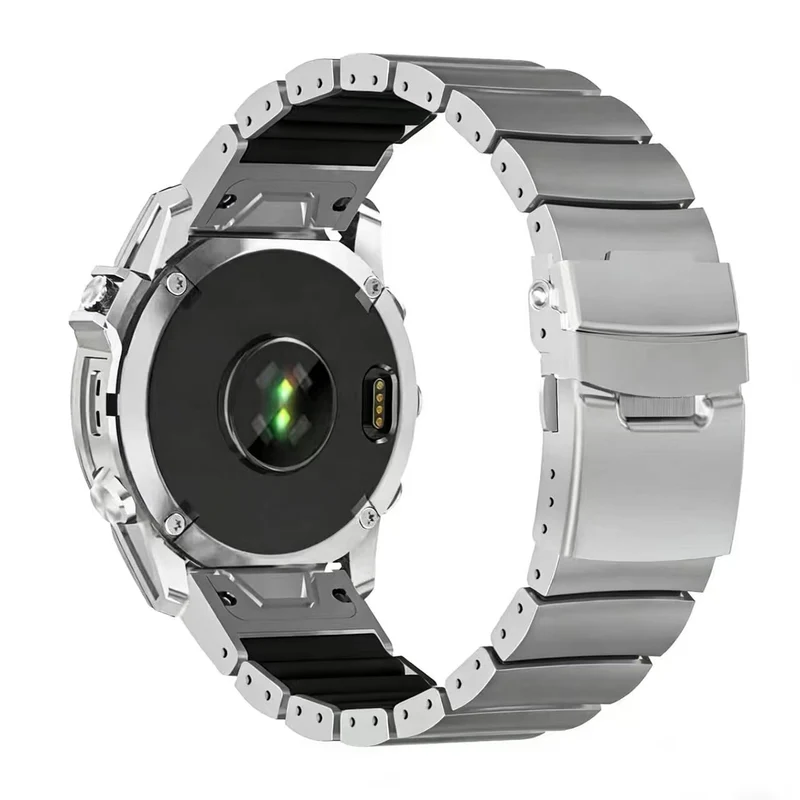 Garmin Fenix 9 Pro - 47mm Titan Hybridarmband (Silber)