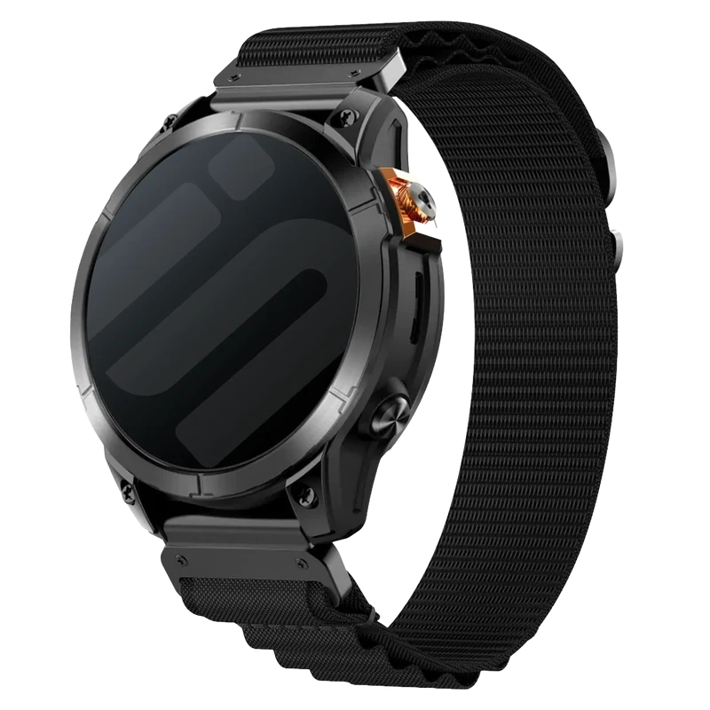 Garmin Fenix 9 Pro - 47mm Alpine Nylon Armband (Schwarz)