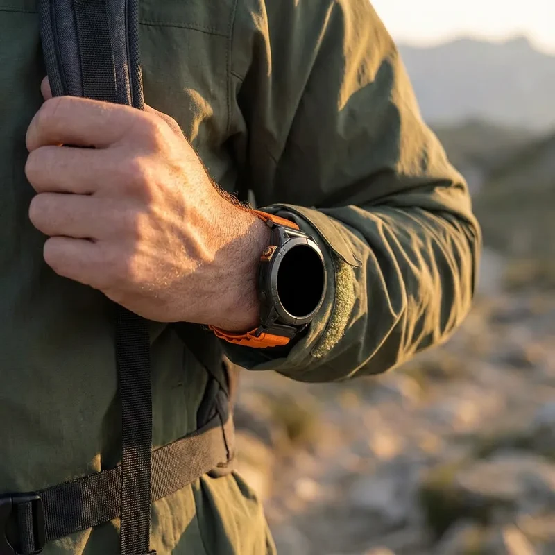 Garmin Fenix 9 Pro - 47mm Alpine Nylon Armband (Orange)