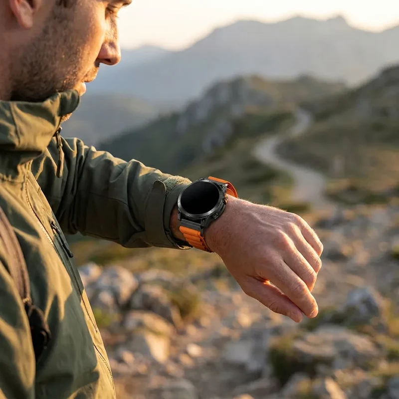 Garmin Fenix 9 Pro - 47mm Alpine Nylon Armband (Orange)