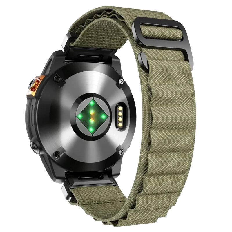 Garmin Fenix 9 - 47mm Alpine Nylon Armband (Olivgrün)