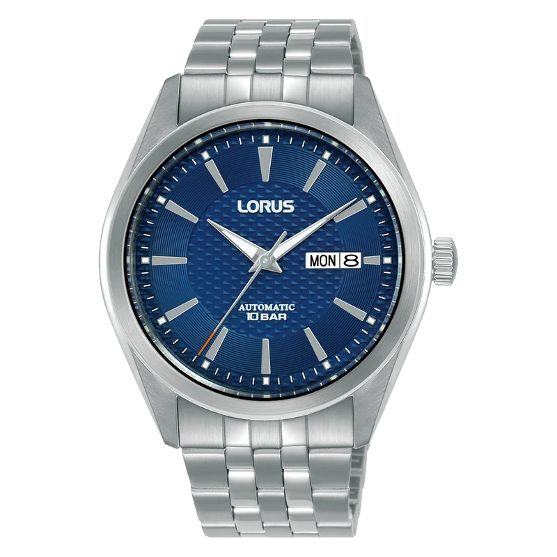 Lorus Classic RL485BX9 Herrenuhr Automatik • Dunkelblaues Sunray-Zifferblatt • Mineralglas