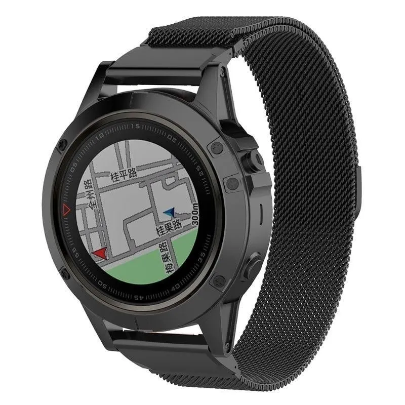Garmin Fenix 9 Pro - 51mm Milanese Armband (Schwarz)