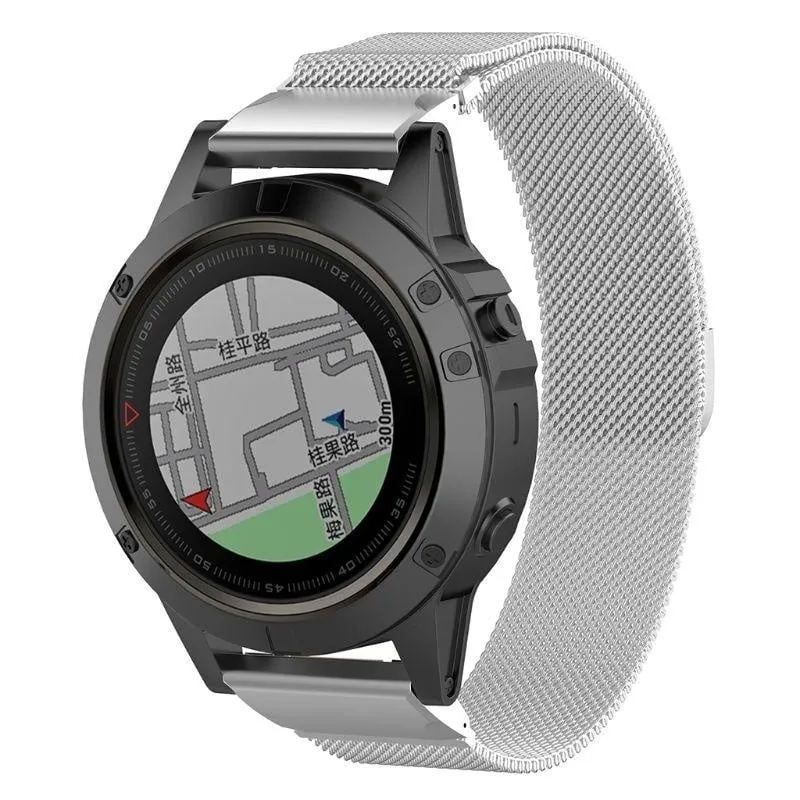 Garmin Fenix 9 Pro - 51mm Milanese Armband (Silber)