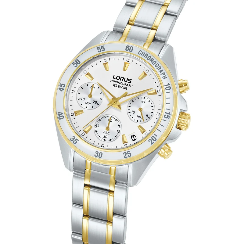 Lorus Sport RT360LX9 Damen Armbanduhr Silber • Chronograph • Mineralglas
