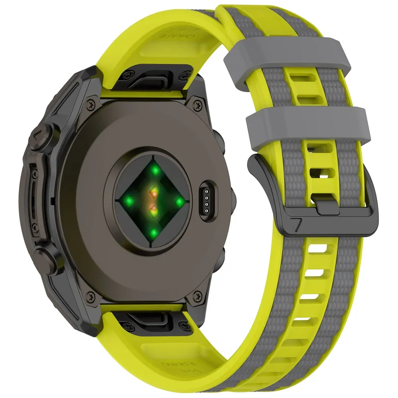 Garmin Forerunner 965 Sport Grain Armband (Limette/Dunkelgrau)