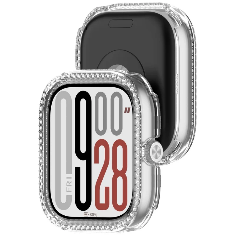 Xiaomi Redmi Watch 5 Schützende Strass und Silikon Bumper