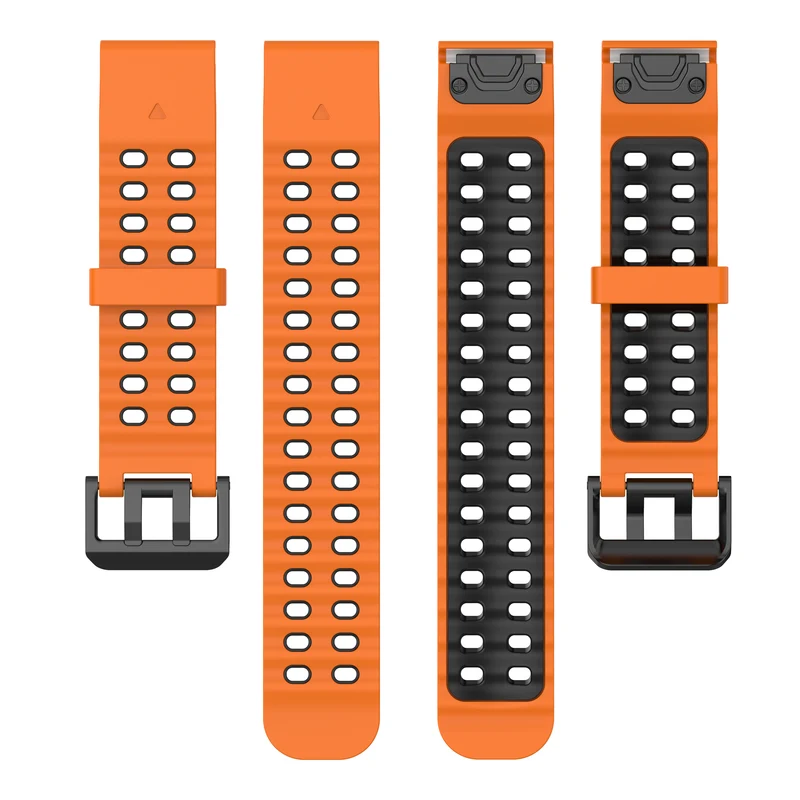 Garmin Fenix 9 - 47mm Wave Sportarmband (Orange/Schwarz)