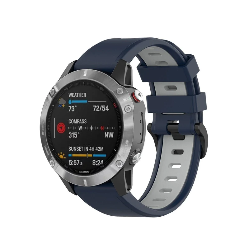 Garmin Fenix 9 - 51mm Schnallen-Sportarmband (Blau/Grau)