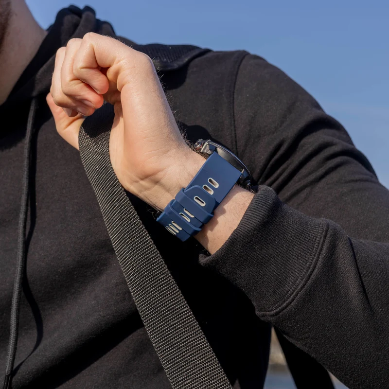 Garmin Fenix 9 - 51mm Schnallen-Sportarmband (Blau/Grau)