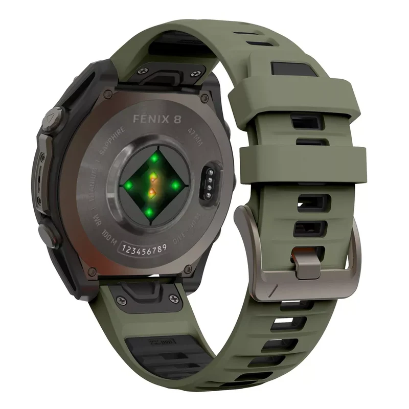 Garmin Fenix 9 Pro - 51mm Schnallen-Sportarmband (Olivgrün/Schwarz)
