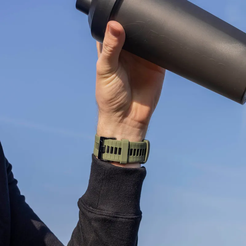 Garmin Fenix 9 Pro - 51mm Schnallen-Sportarmband (Olivgrün/Schwarz)