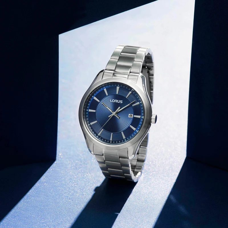 Lorus Classic RH927RX9 Herrenuhr Blau • Mineralglas • Edelstahlarmband