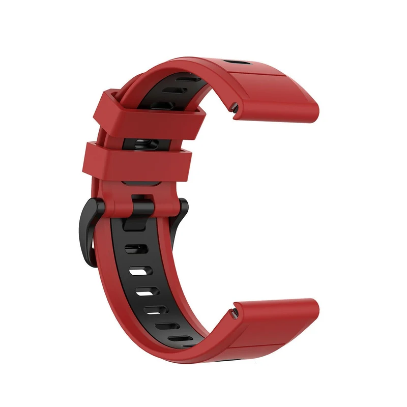 Garmin Fenix 9 - 51mm Schnallen-Sportarmband (Rot/Schwarz)
