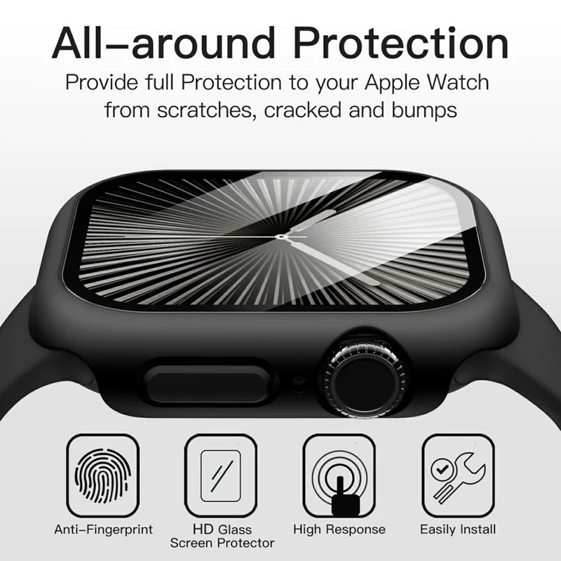 Unglaublich Gut Apple Watch Series 10 46mm Hülle mit Displayschutz in Glas und Silikon