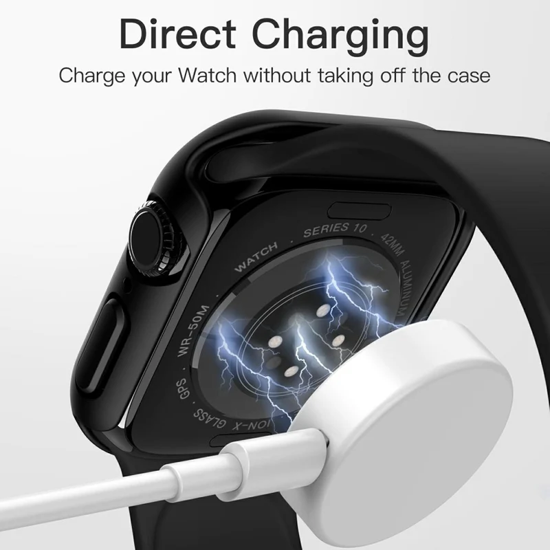 Unglaublich Gut Apple Watch Series 10 46mm Hülle mit Displayschutz in Glas und Silikon