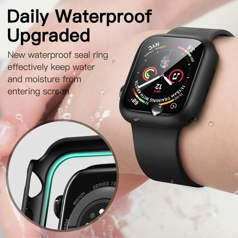Unglaublich Gut Apple Watch Series 10 46mm Hülle mit Displayschutz in Glas und Silikon
