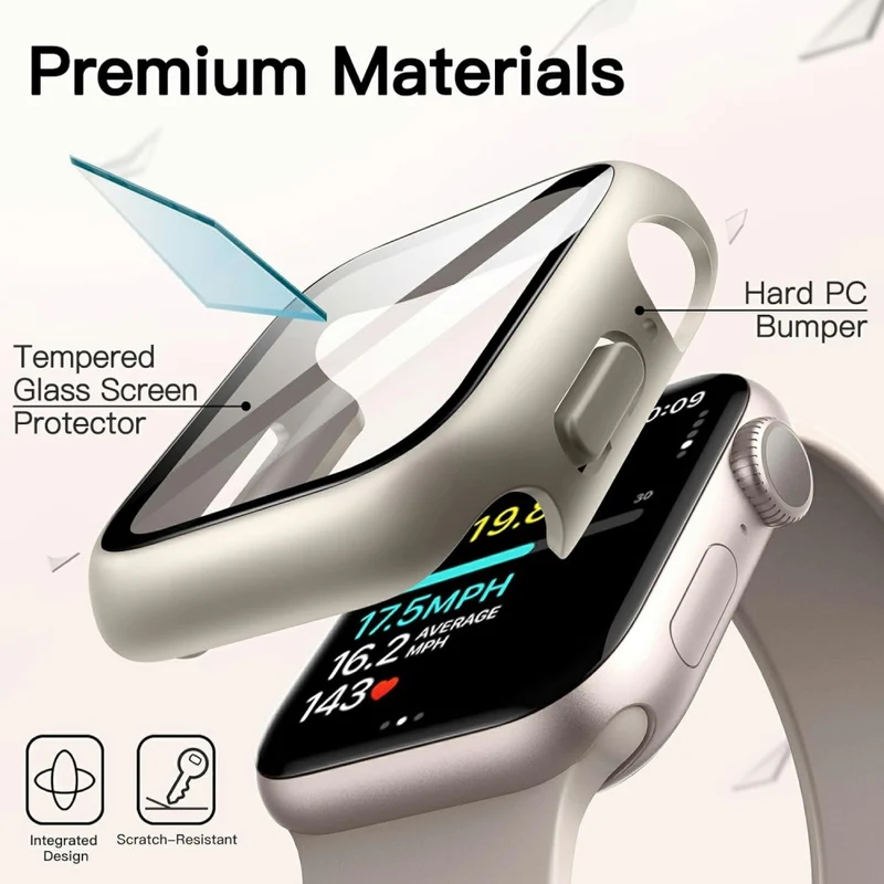 Unglaublich Gut Apple Watch Series 10 46mm Hülle mit Displayschutz in Glas und Silikon
