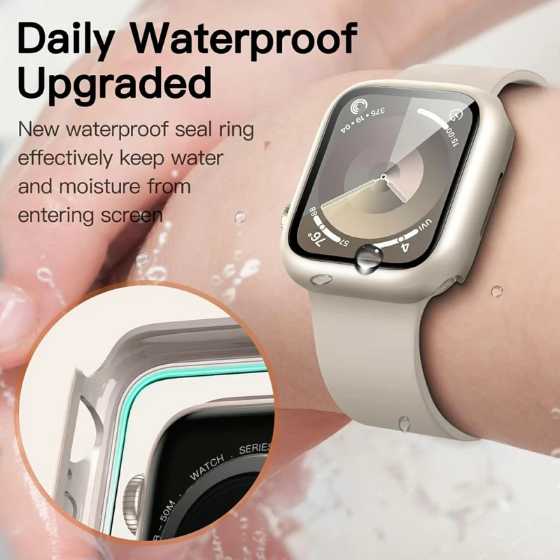 Unglaublich Gut Apple Watch Series 10 46mm Hülle mit Displayschutz in Glas und Silikon