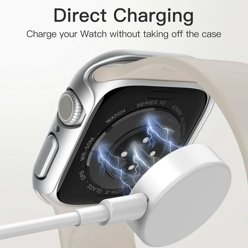 Unglaublich Gut Apple Watch Series 10 46mm Hülle mit Displayschutz in Glas und Silikon