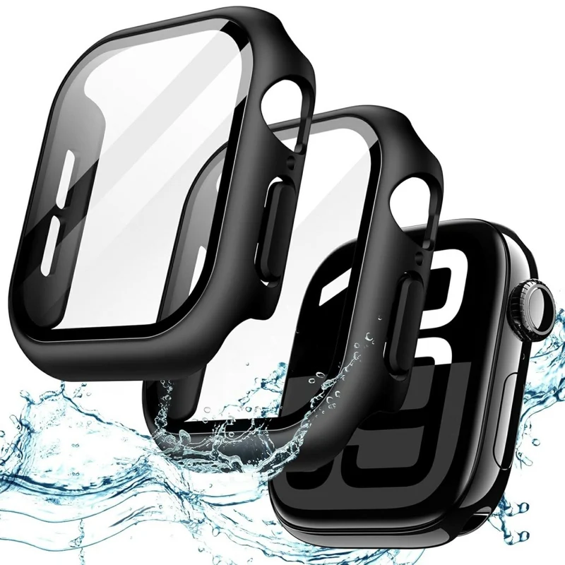 Supersauber Apple Watch Series 10 42mm Hülle mit Displayschutz in Glas und Silikon