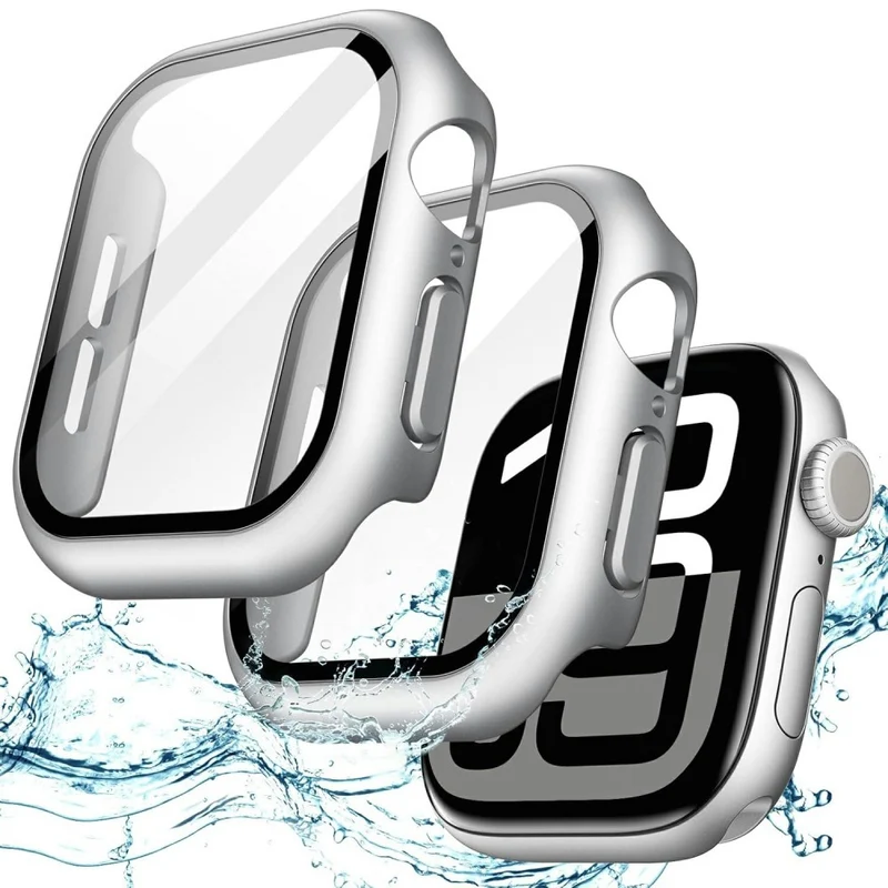 Supersauber Apple Watch Series 10 42mm Hülle mit Displayschutz in Glas und Silikon