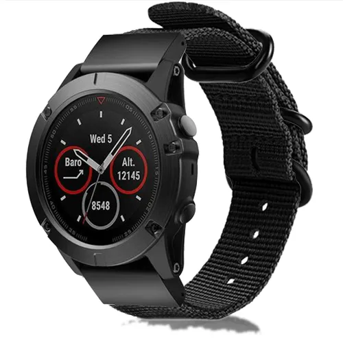 Garmin Fenix 9 Pro - 51mm Schnallen-Nylonarmband (Schwarz)