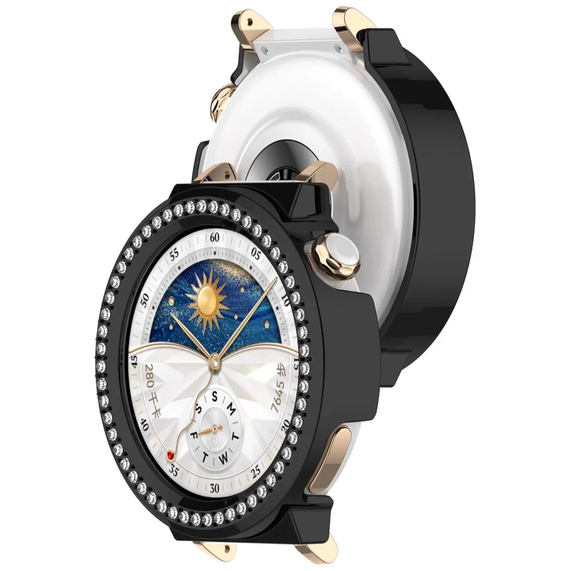 Auffallend Modisch Huawei Watch GT 5 Pro 42mm Strass und Silikon Hülle