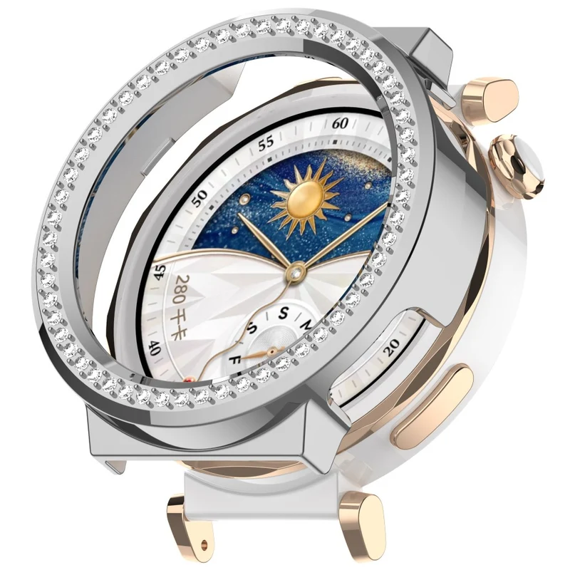 Auffallend Modisch Huawei Watch GT 5 Pro 42mm Strass und Silikon Hülle