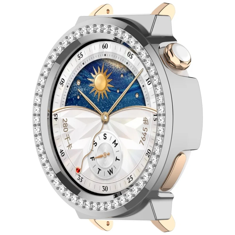 Auffallend Modisch Huawei Watch GT 5 Pro 42mm Strass und Silikon Hülle