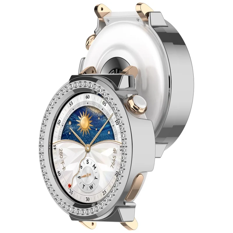 Auffallend Modisch Huawei Watch GT 5 Pro 42mm Strass und Silikon Hülle