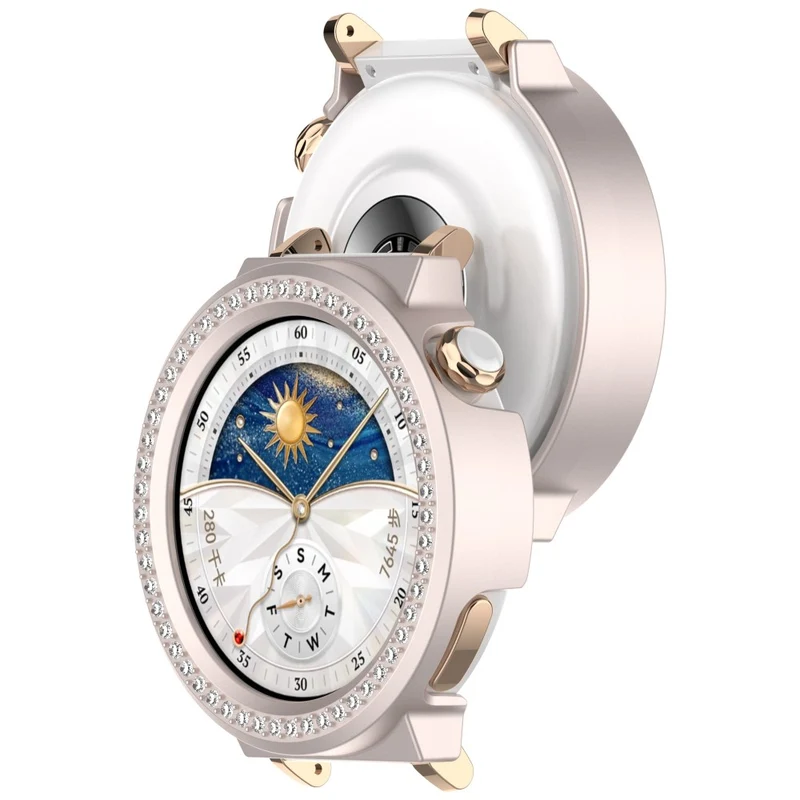 Auffallend Modisch Huawei Watch GT 5 Pro 42mm Strass und Silikon Hülle