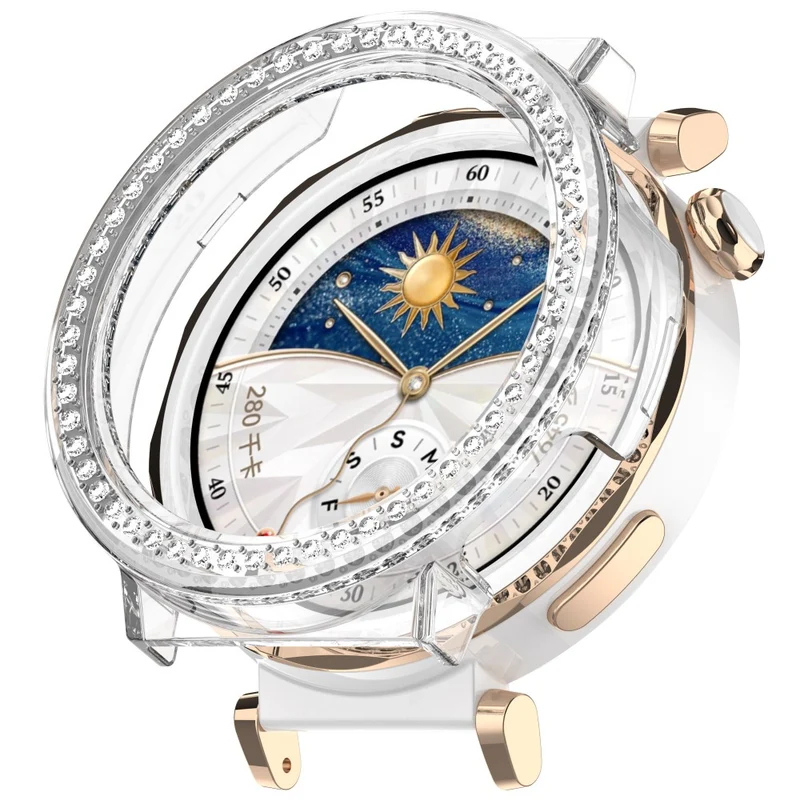Auffallend Modisch Huawei Watch GT 5 Pro 42mm Strass und Silikon Hülle