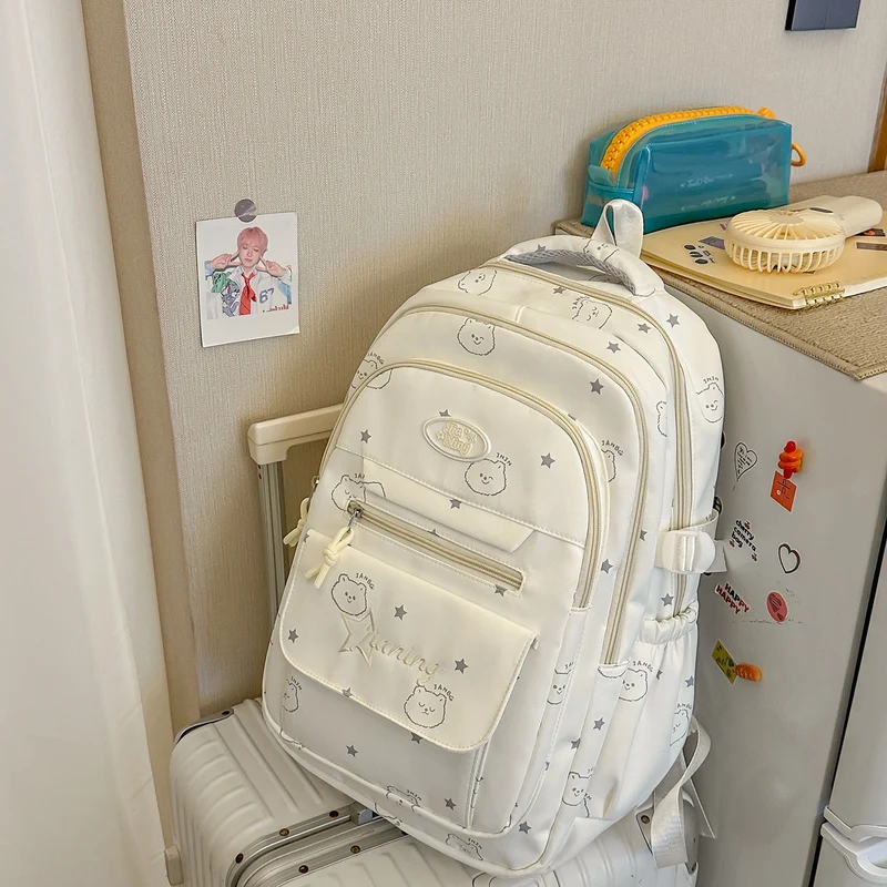 Süßer Charakter-Print Freizeit-Rucksack Karnz