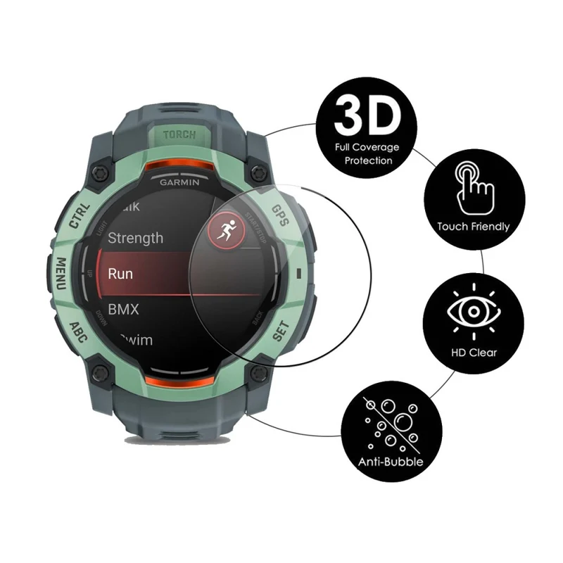 Garmin Instinct 3 50mm Silikon 3D Gekrümmt Displayschutz