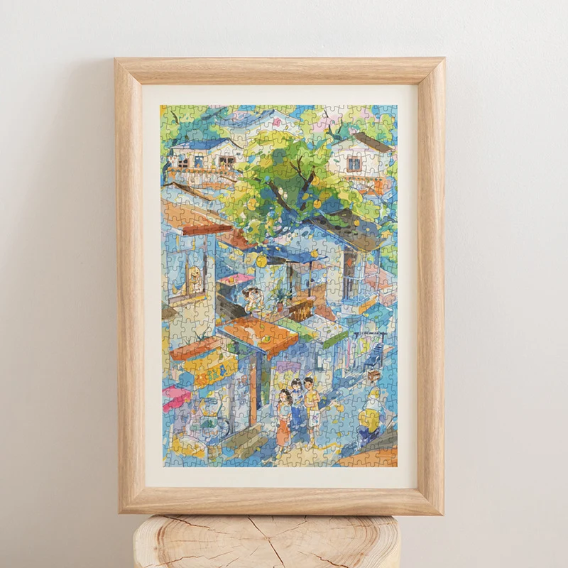 Künstlerischer Puzzlerahmen