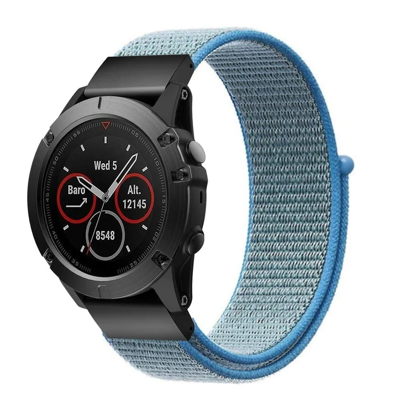 Garmin Fenix 9 Pro - 51mm Nylonarmband (Hellblau)