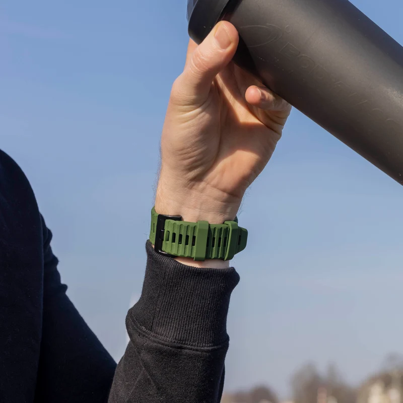 Bandz Garmin Fenix 9 - 51mm Schnallen-Silikonarmband (Dunkelgrün)