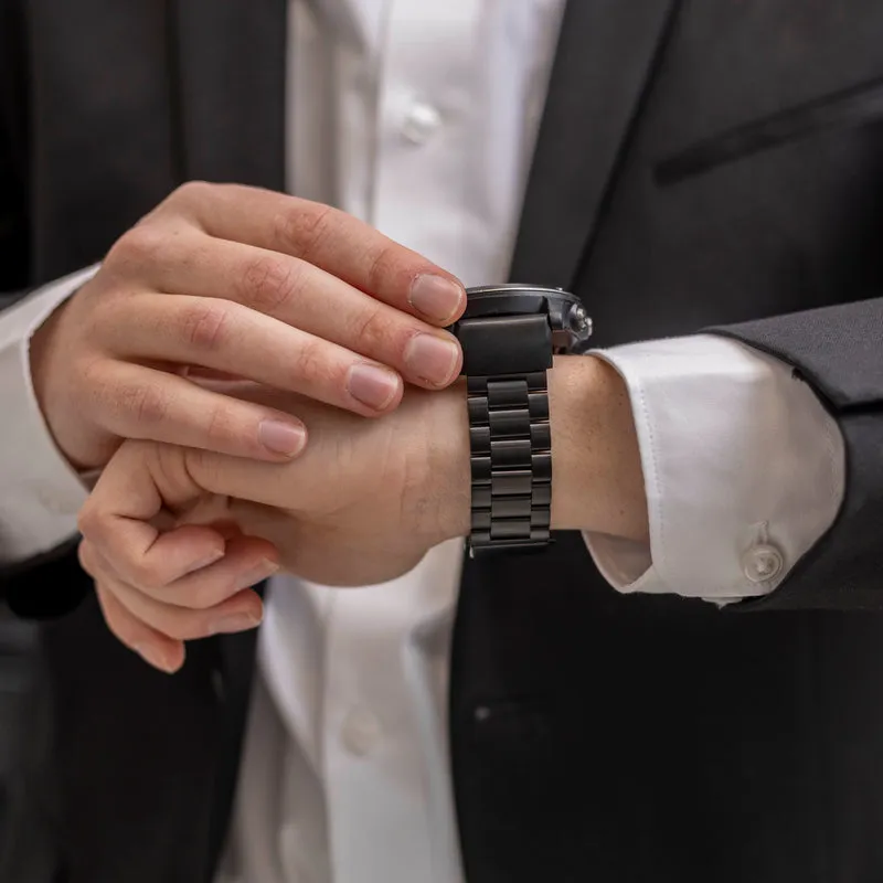 Bandz Garmin Fenix 9 Pro - 51mm Stahlarmband 'Classic' (Schwarz)