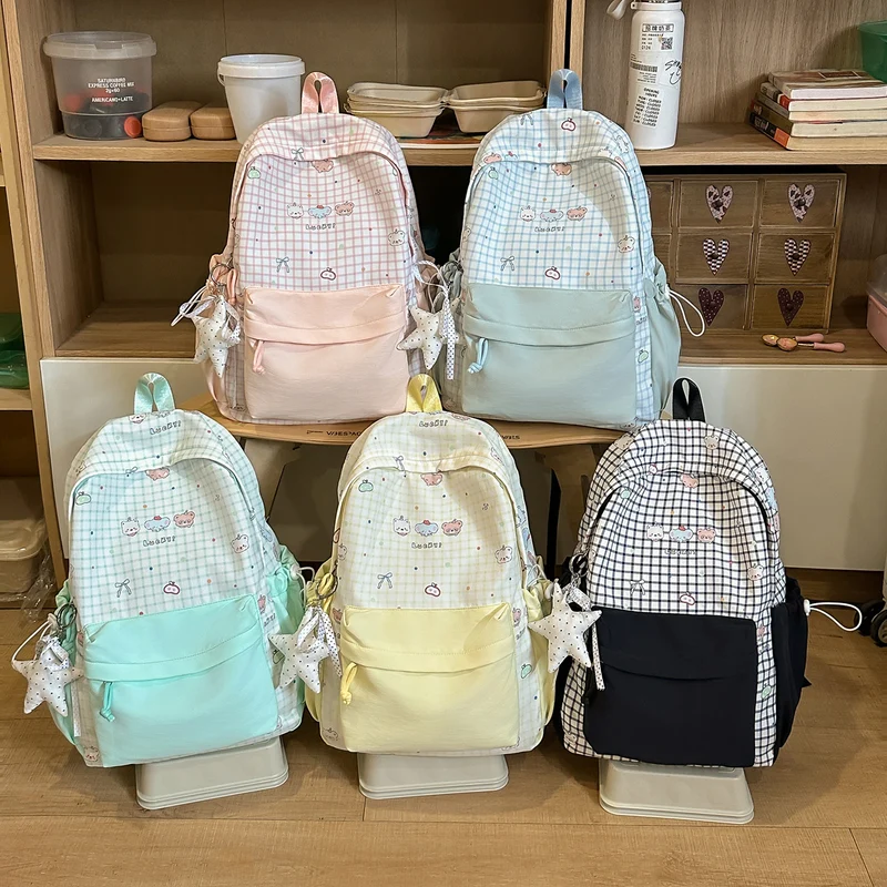 Süßer Charakterdruck Pink Rucksack Karnz