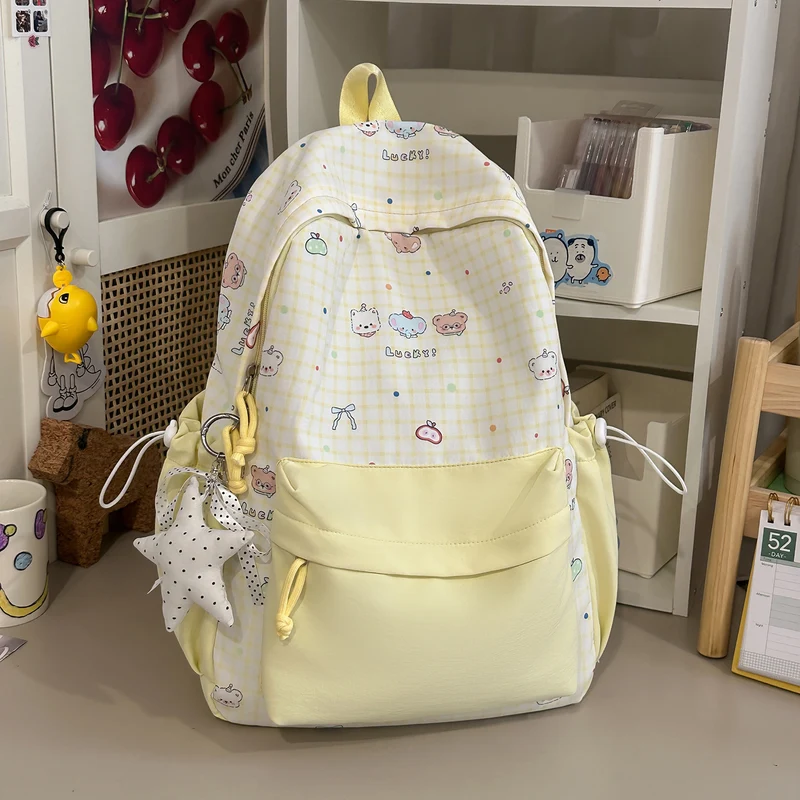 Süßer Charakterdruck Pink Rucksack Karnz
