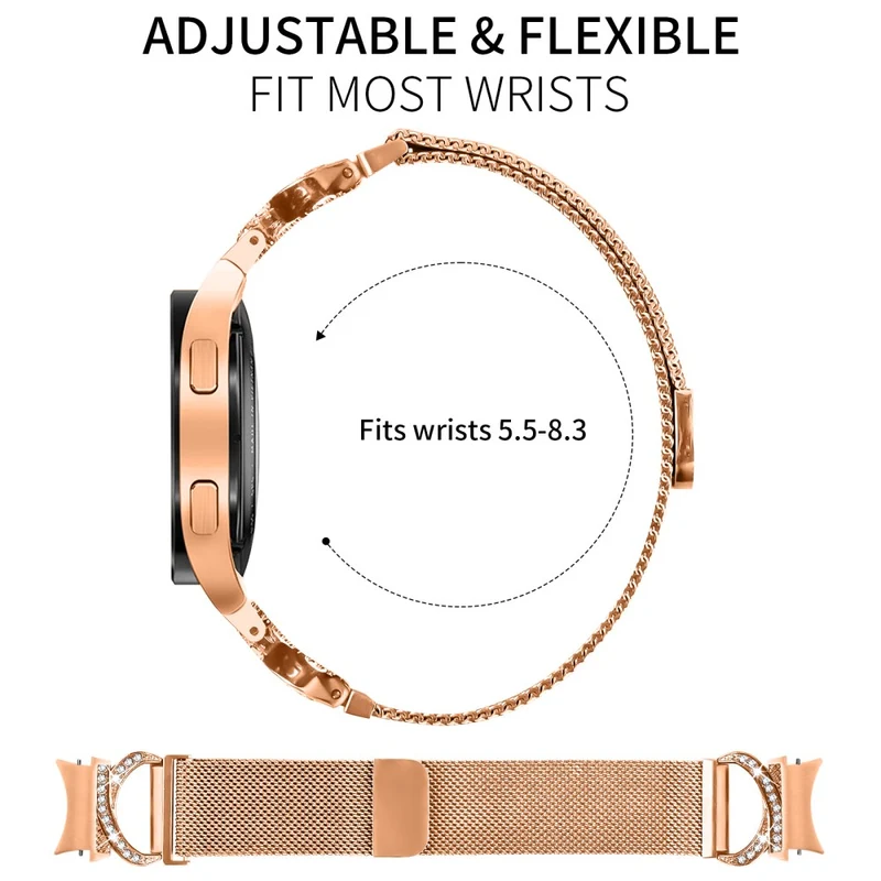 Unglaublich Widerstandsfähig Samsung Smartwatch Metall Und Strass Universell Armband