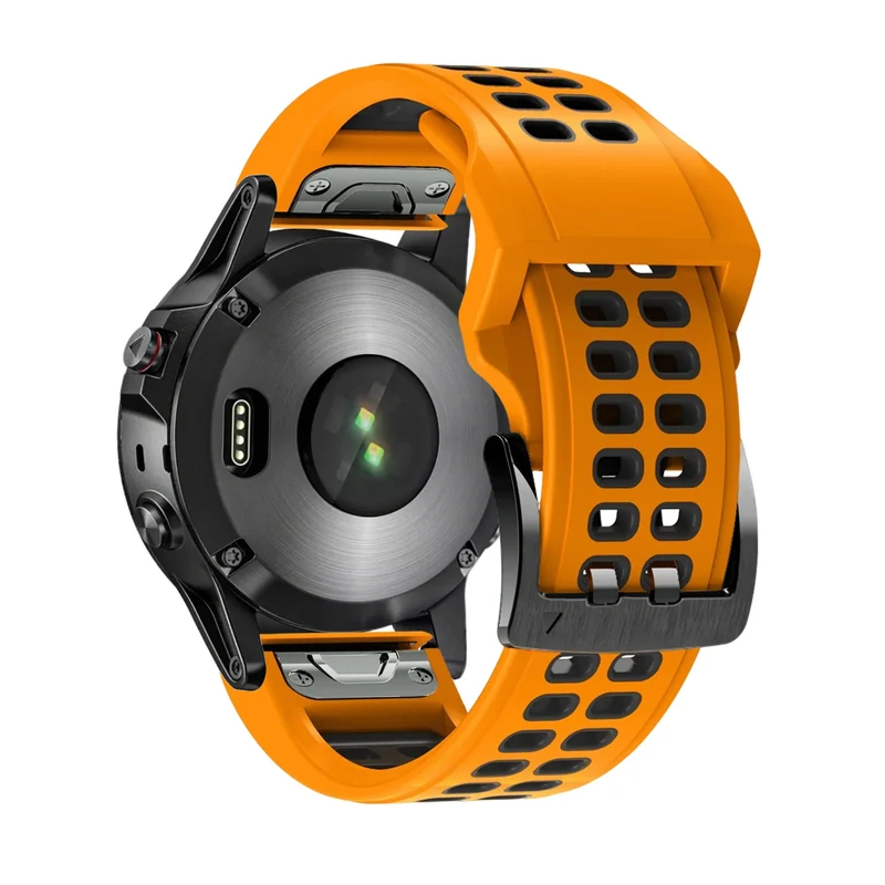 Bandz Garmin Fenix 9 - 47mm Dual Sport Schnallenarmband (Orange/Schwarz)