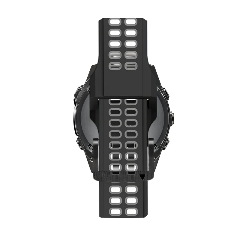 Bandz Garmin Fenix 9 - 47mm Dual Sport Schnallenarmband (Schwarz/Grau)